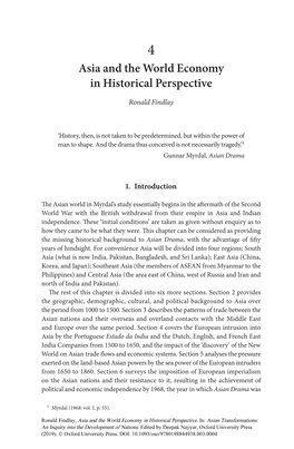 Asia and the World Economy in Historical Perspective