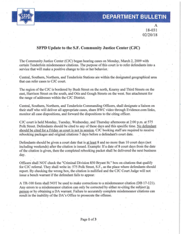 A 18-031 SFPD Update to the S.F. Community Justice Center (CJC)