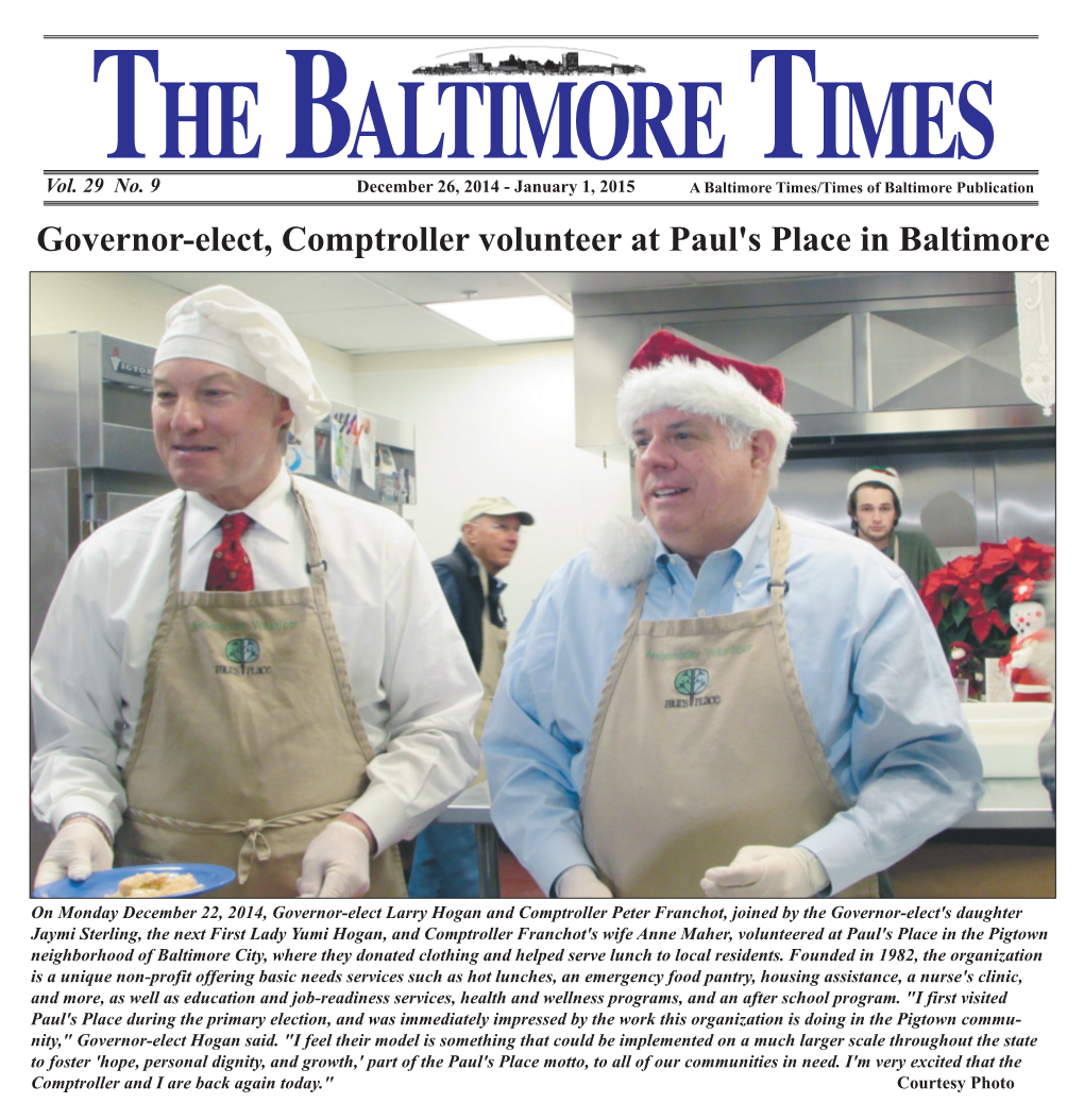 Governor-Elect, Comptroller Volunteer at Paul's Place in Baltimore