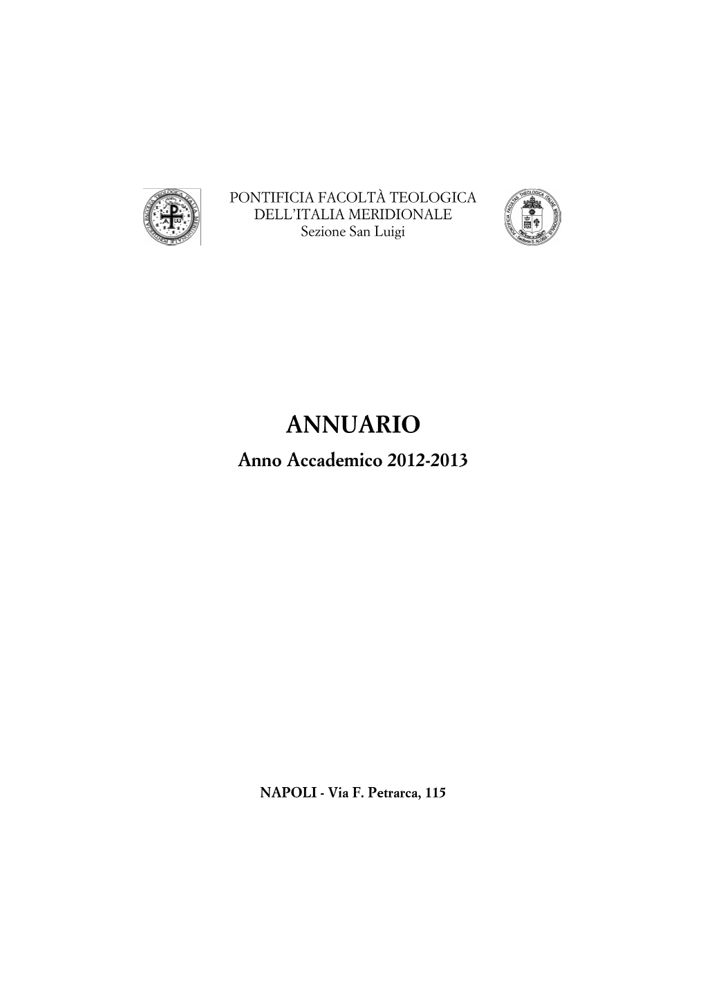 Annuario Accademico 2012-13