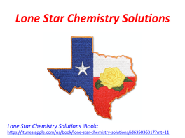 Lone Star Chemistry Soluxons