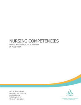 Nursing Competencies for Licensed Practical Nurses in Manitoba
