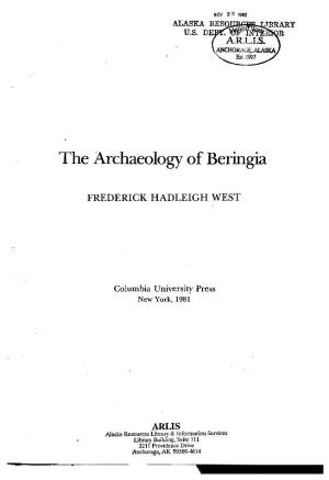 The Archaeology of Beringia