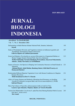 Jurnal Biologi Indonesia