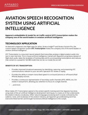 Aviation Speech Recognition System Using Artificial Intelligence