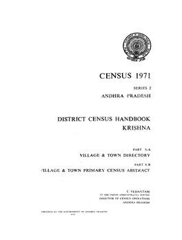District Census Handbook, Krishna, Part X- a & B, Series-2