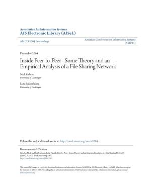 Some Theory and an Empirical Analysis of a File Sharing Network Nick Gehrke University of Goettingen