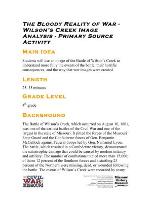 Wilson's Creek Image Analysis