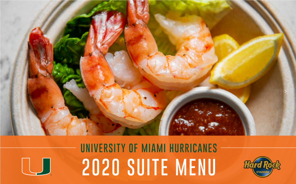 2020 Suite Menu Index