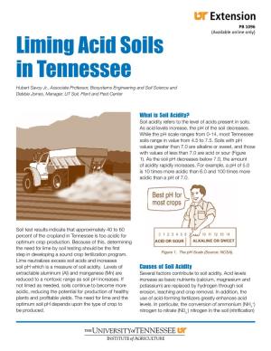 Liming Acid Soils in Tennessee
