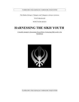 Harnessing the Sikh Youth