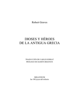 Dioses Y Héroes De La Antigua Grecia