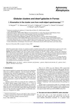 Globular Clusters and Dwarf Galaxies in Fornax I