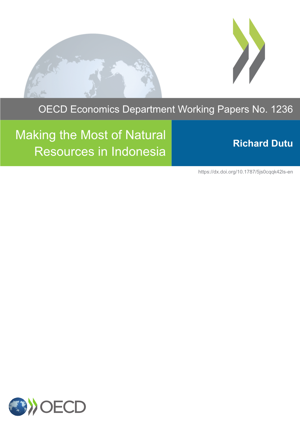 Making the Most of Natural Resources in Indonesia