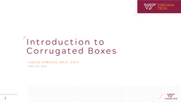 Introduction to Corrugated Boxes