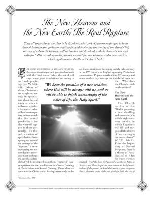 The New Heavens and the New Earth: the Real Rapture