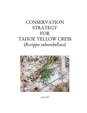 Conservation Strategy for Tahoe Yellow Cress