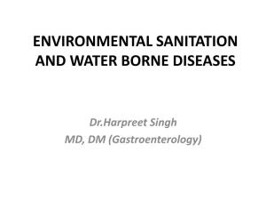 Environmental Sanitation and Water Borne Diseases