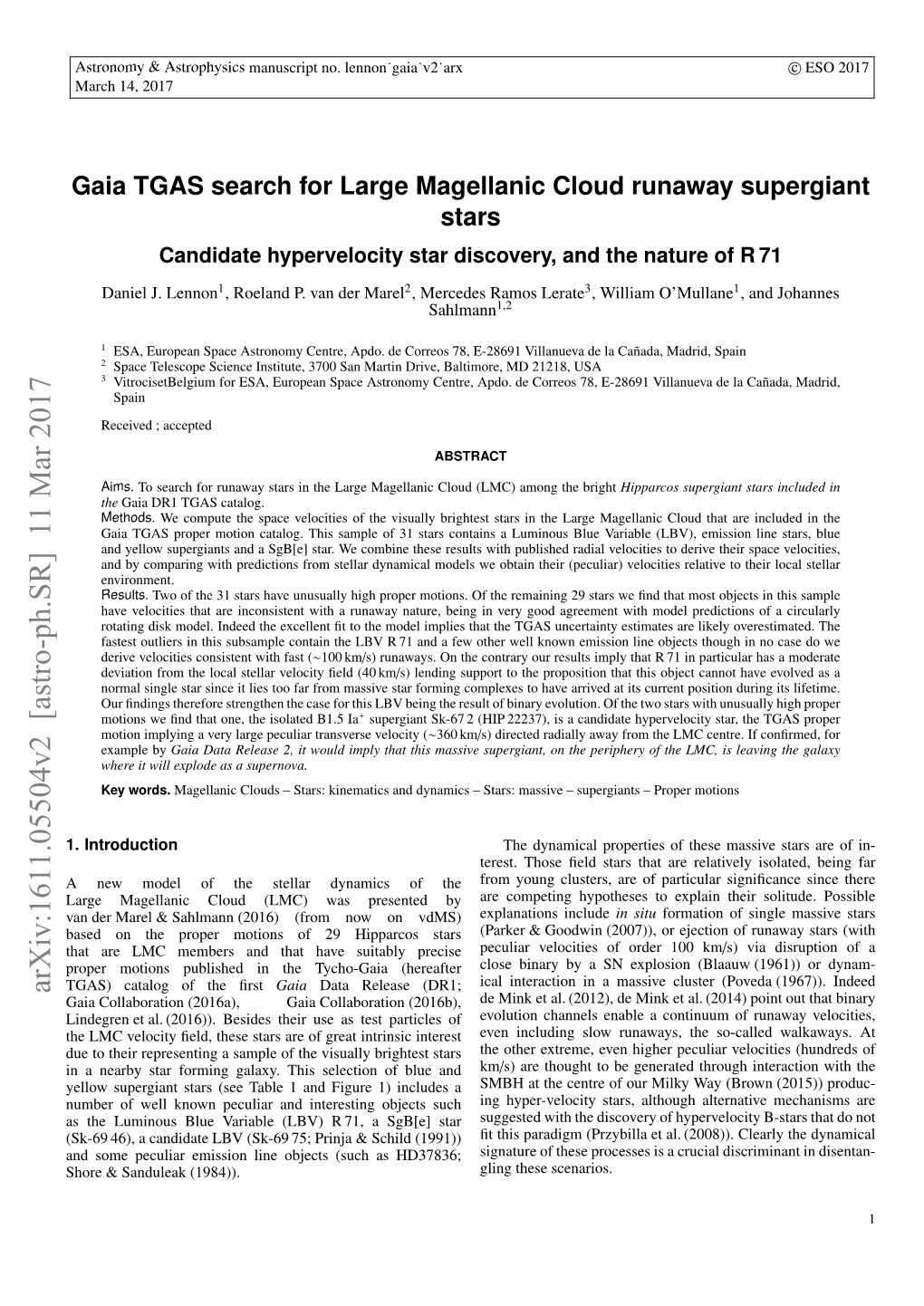 Gaia TGAS Search for Large Magellanic Cloud Runaway Supergiant Stars: Candidate Hypervelocity Star Discovery, and the Nature Of