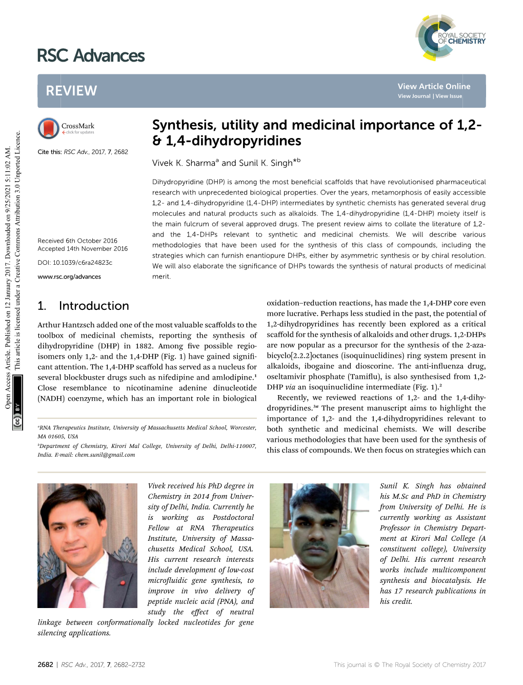 Synthesis, Utility and Medicinal Importance of 1,2- & 1,4