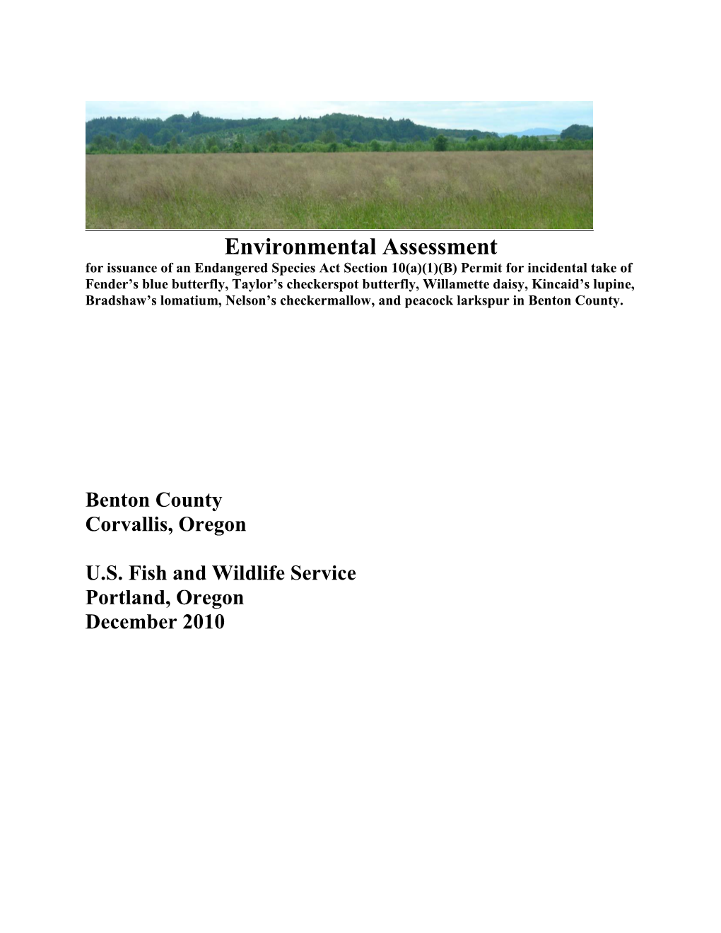 Environmental Assessment