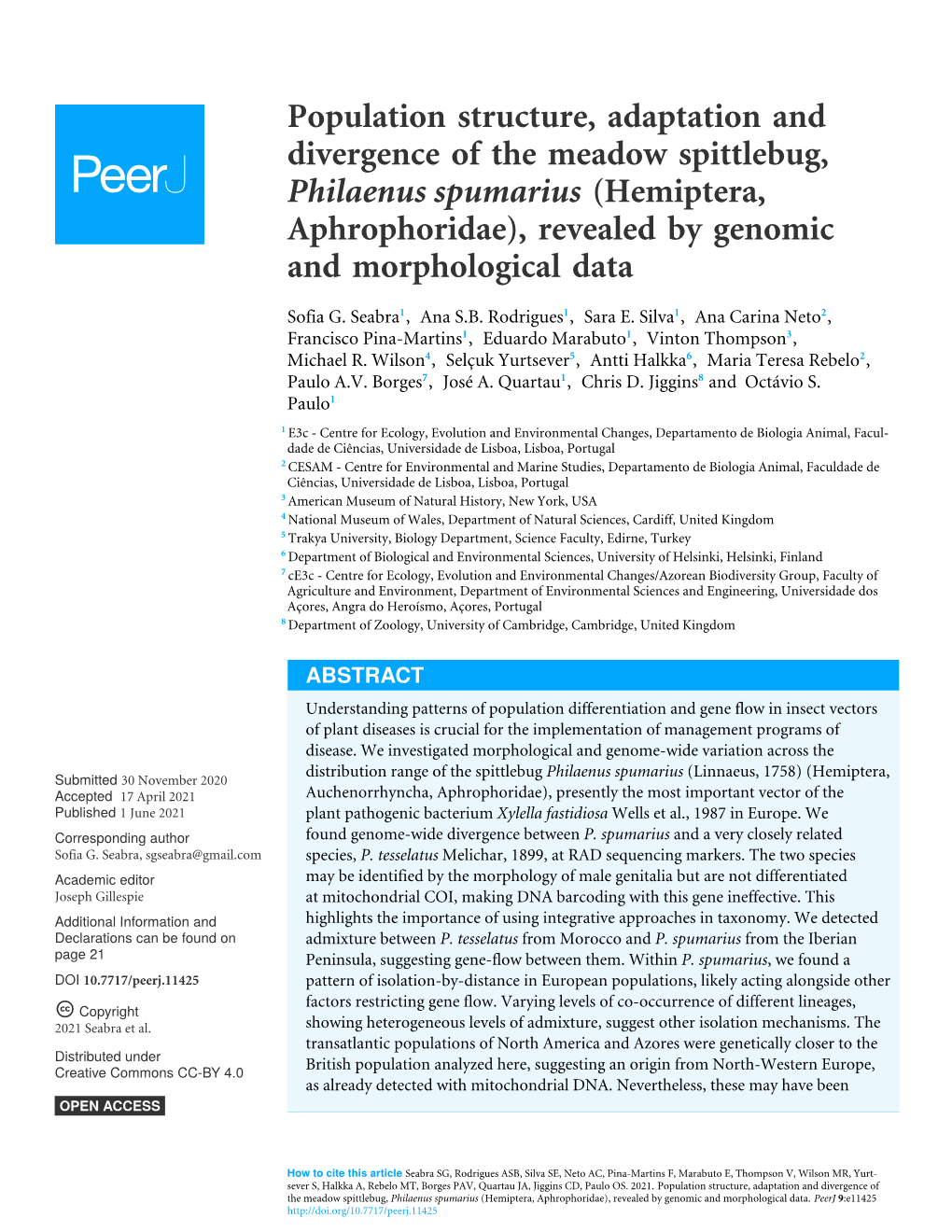 Revealed by Genomic and Morphological Data