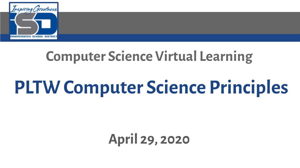 PLTW Computer Science Principles