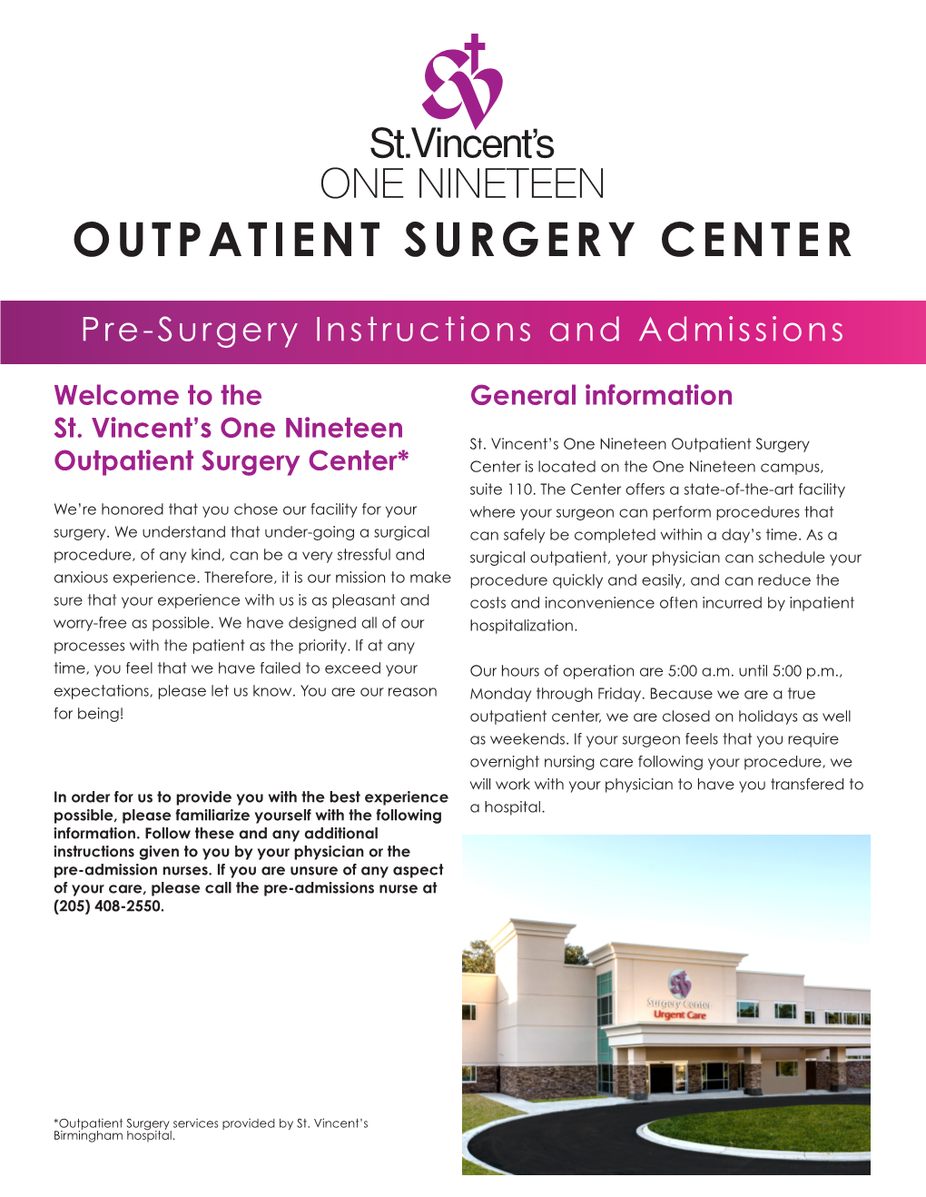 Outpatient Surgery Center