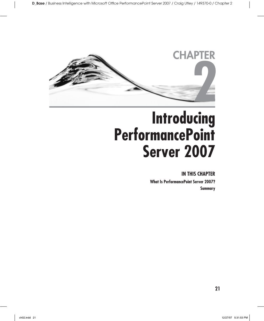 Introducing Performancepoint Server 2007