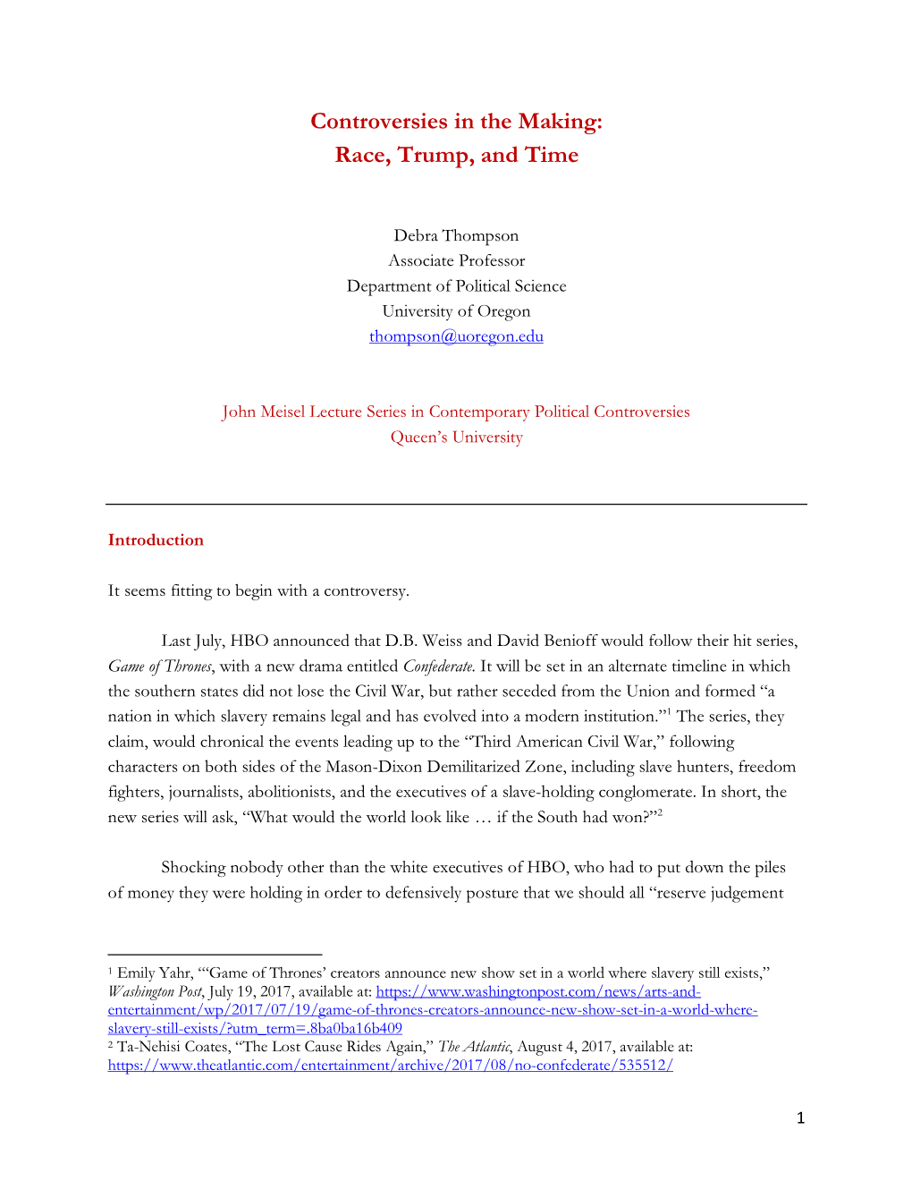 Race, Trump, and Time