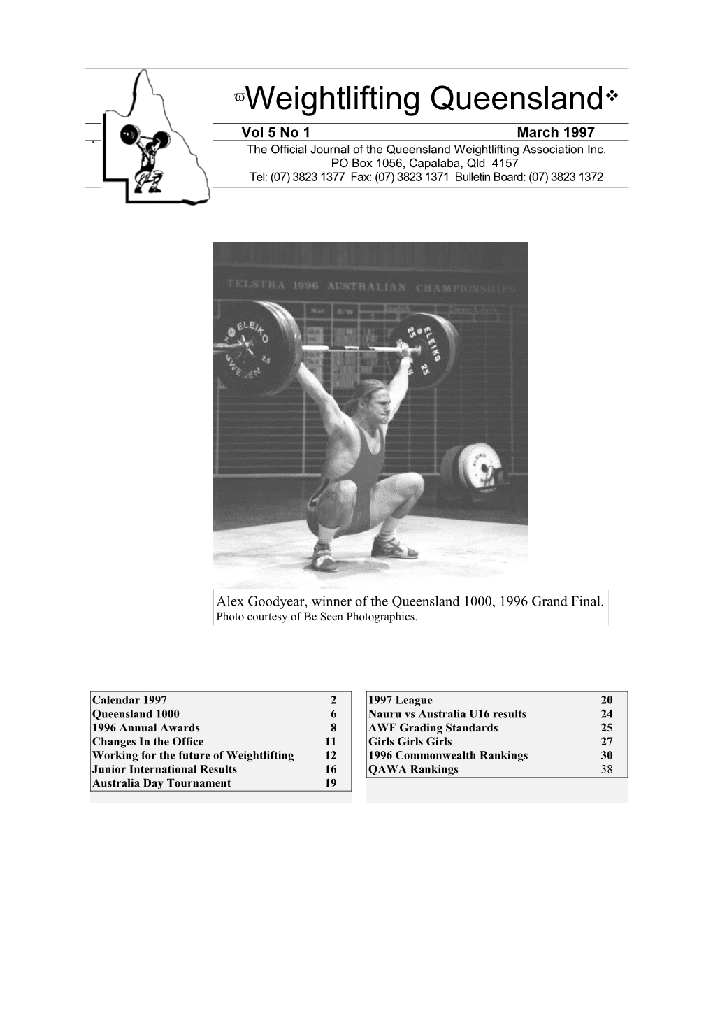 The Official Journal of the Queensland Weightlifting Association Inc s1