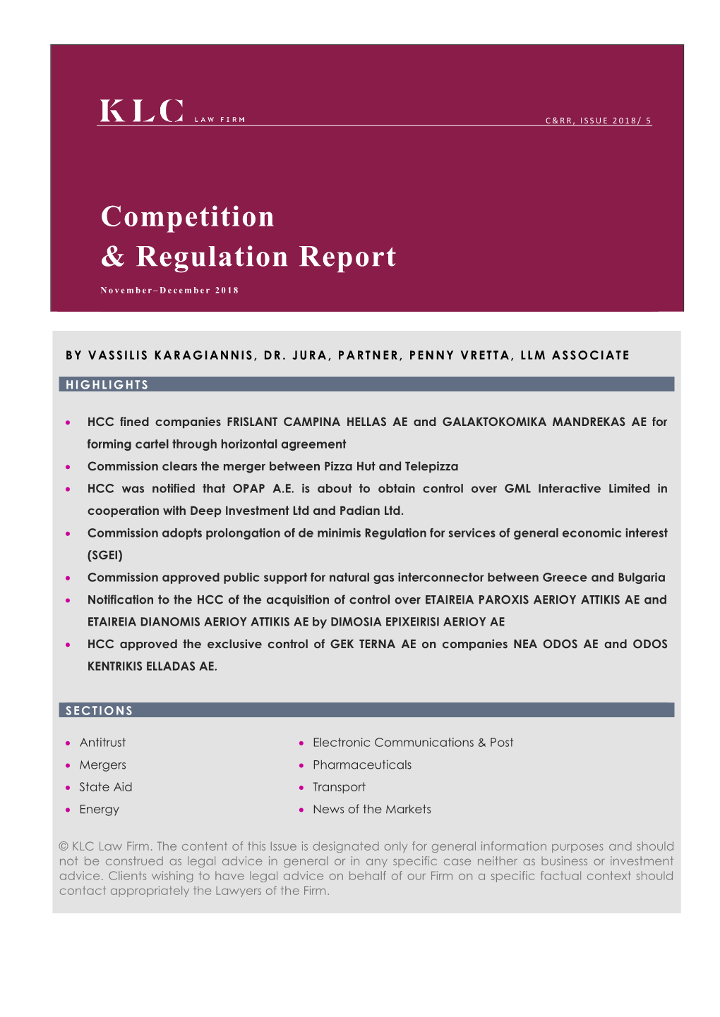 Competition & Regulation Report