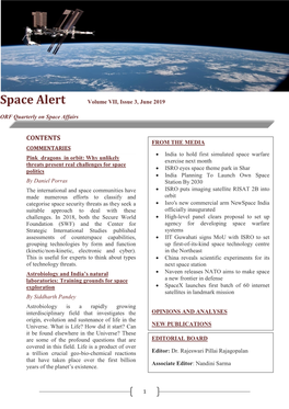 Space Alert Volume VII, Issue 3, June 2019