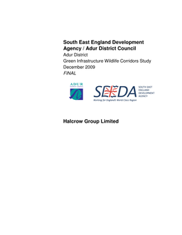 Adur District Green Infrastructure Wildlife Corridors Study December 2009 FINAL