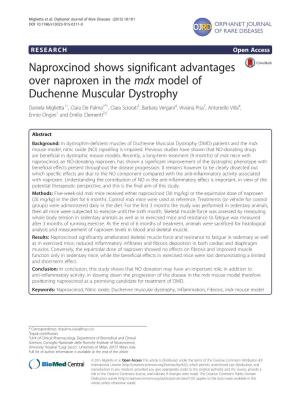 Naproxcinod Shows Significant Advantages Over Naproxen in The