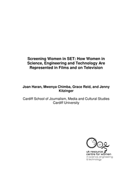 Screening Women in SET: How Women in Science, Engineering and Technology Are Represented in Films and on Television