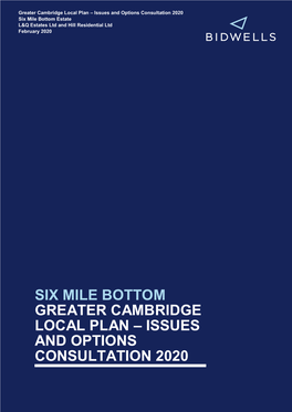 Six Mile Bottom Greater Cambridge Local Plan