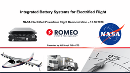 Integrated Battery Systems for Electrified Flight