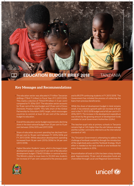 Education Budget Brief 2018 Tanzania