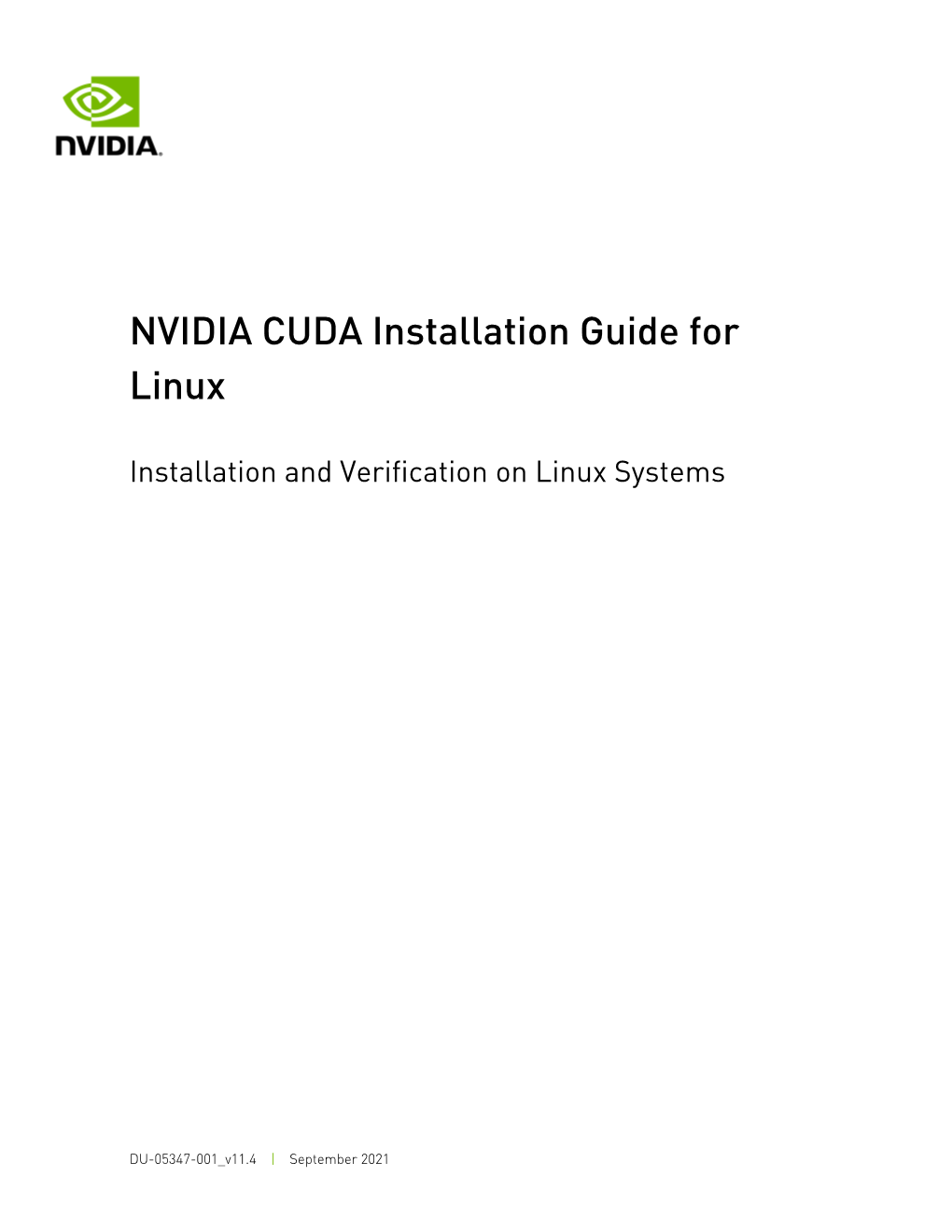 NVIDIA CUDA Installation Guide for Linux