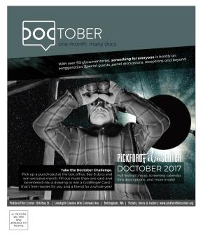 DOCTOBER 2017 Pick up a Punchcard at the Box Office