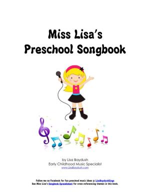 Miss Lisa's Preschool Songbook