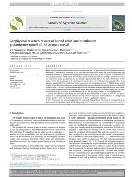 Geophysical Research Results of Buried Relief and Distribution Groundwater Runoff of the Aragats Massif