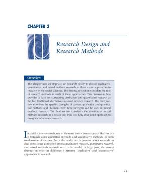 Research Design and Research Methods