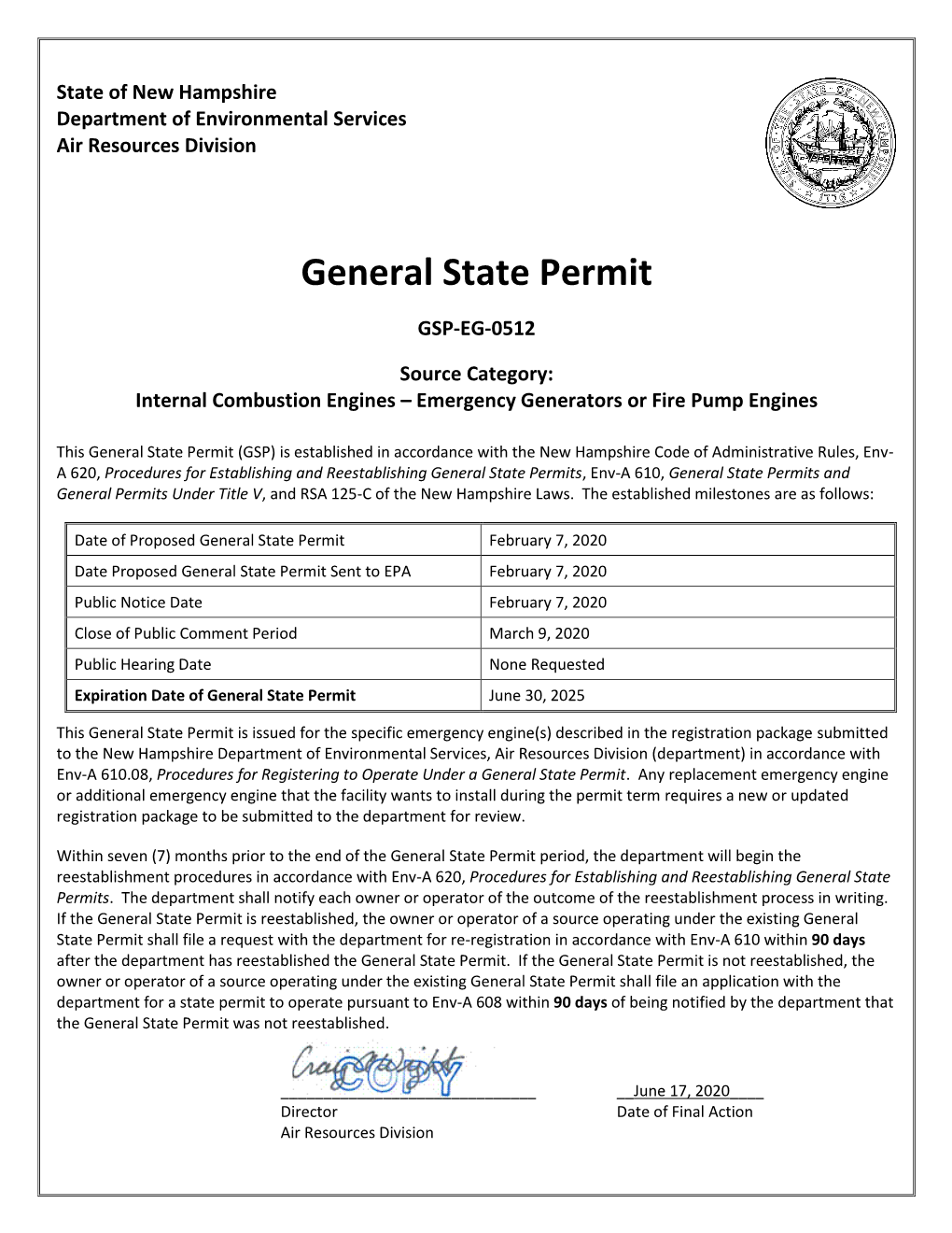 General State Permit