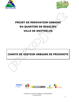Projet De Renovation Urbaine Du Quartier De Beaulieu Ville De Wattrelos