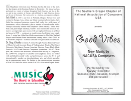 New Music by NACUSA Composers