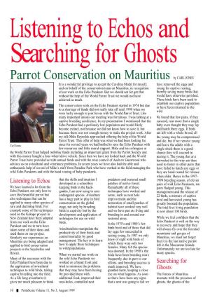 Parrot Conservation on Mauritius