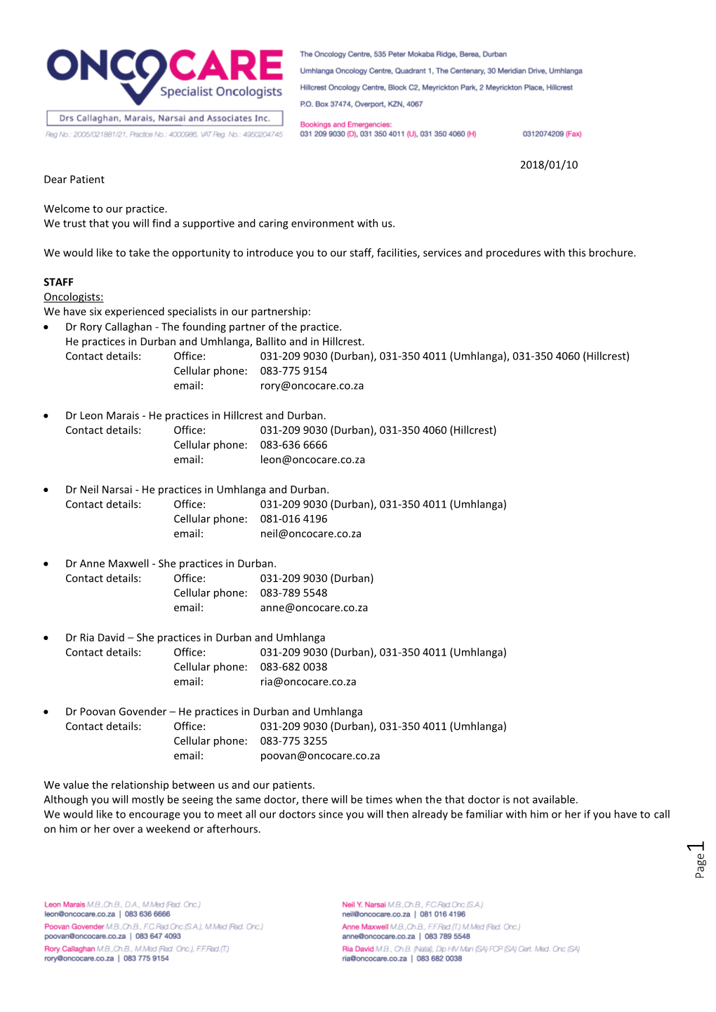 Patient Information Brochure