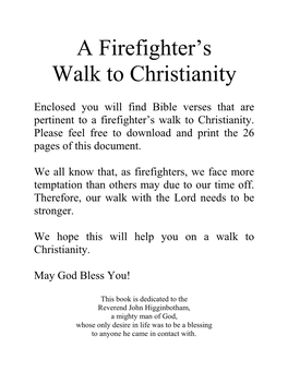 A Firefighter's Walk to Christianity | Don Mcnea Fire School